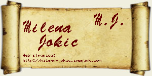 Milena Jokić vizit kartica